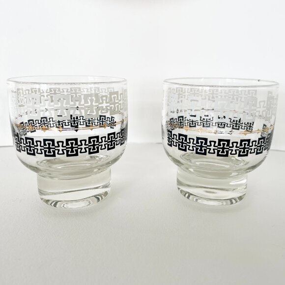 Vintage Libbey 2 jar glass condiment set - Picture 2 of 5